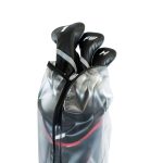 Clear Rain Cape with Top Zip Black - Image 4